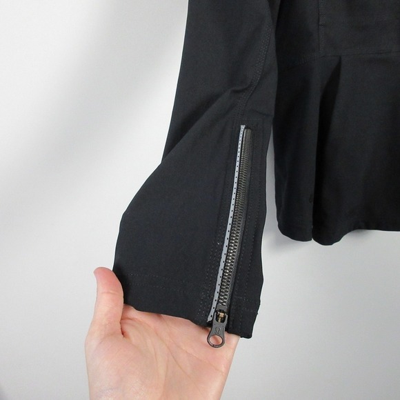 Lululemon Asymmetrical Zip Jacket Women Black Pockets 4 S Outdoor Athleisure 538 - Picture 8 of 10
